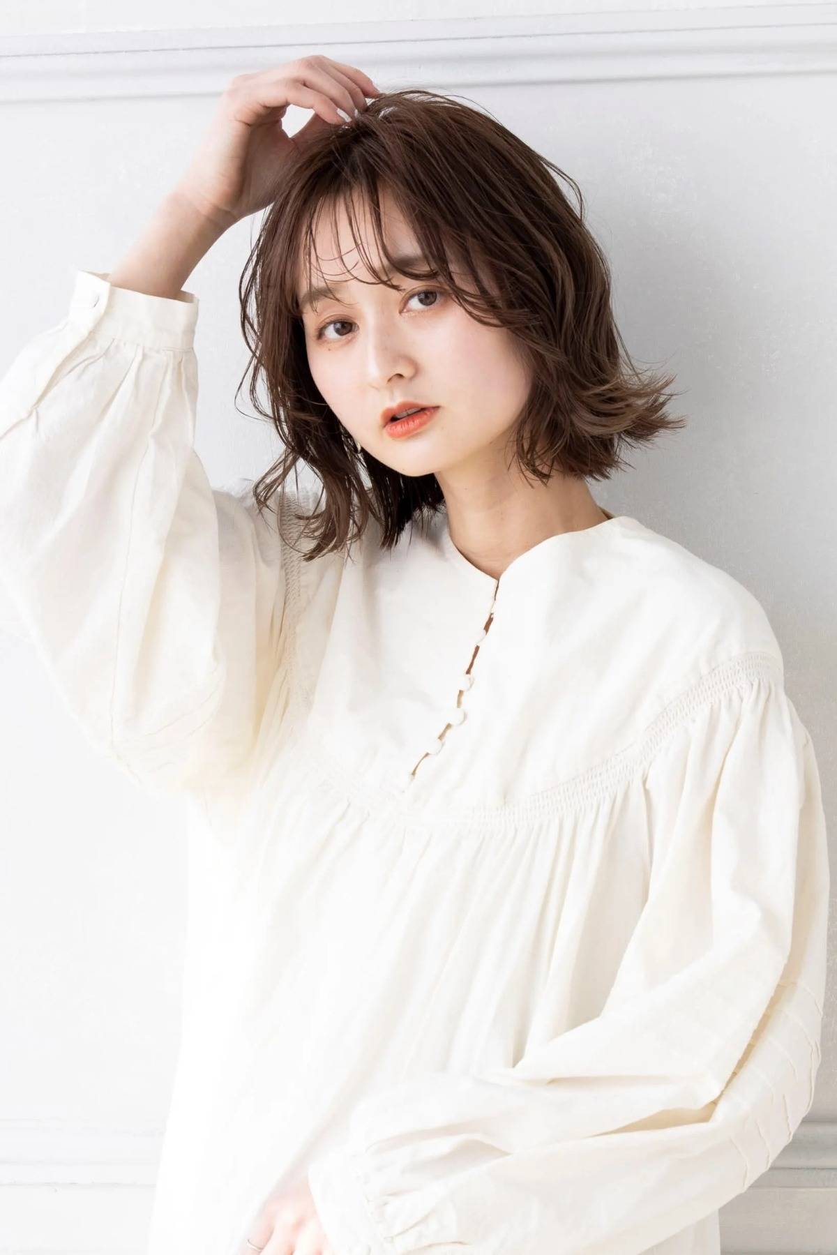 ほつれゆるふわパーマボブ