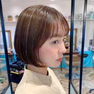  まとまり感シンプルボブ 