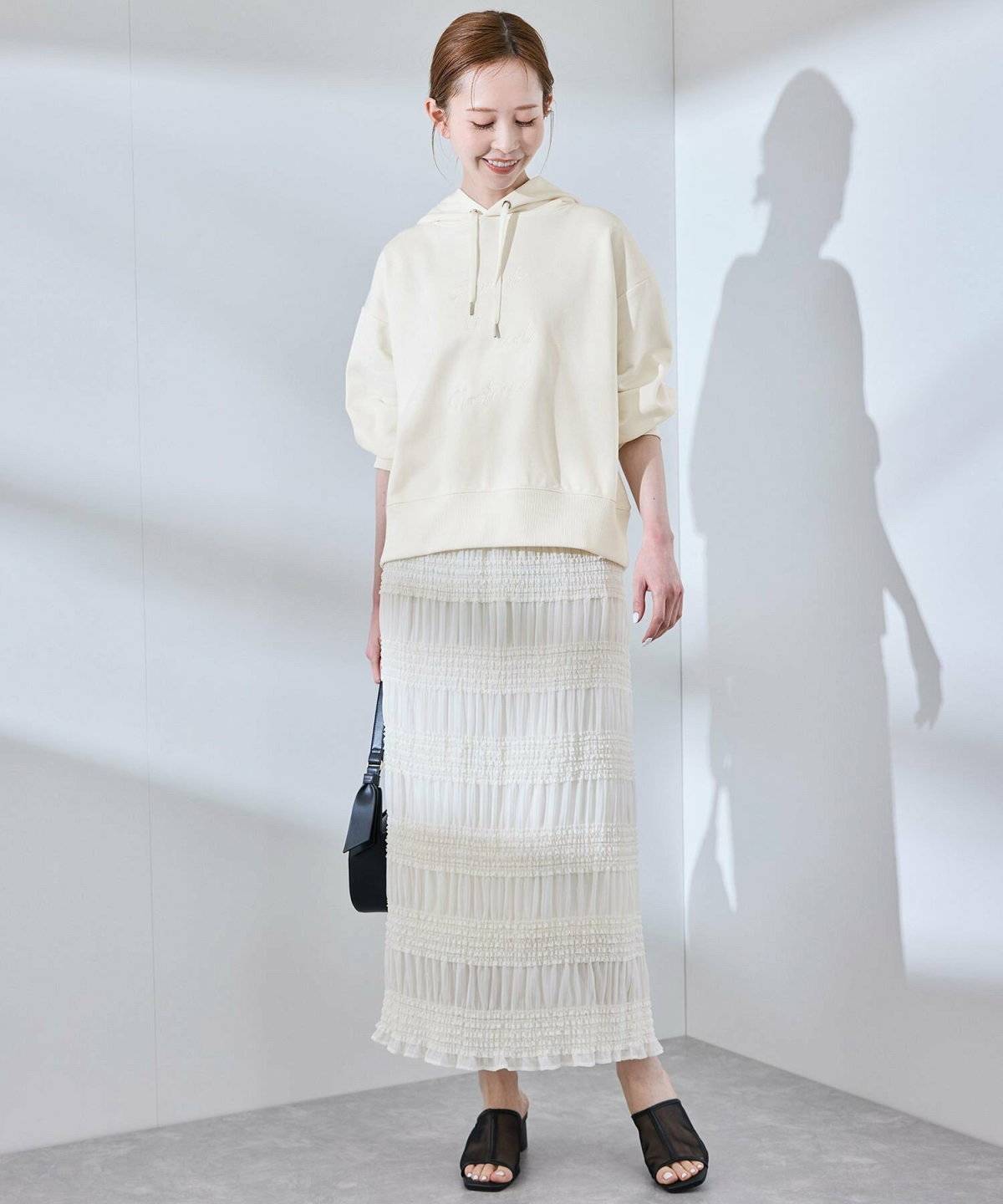 パーカー×ロングスカート
