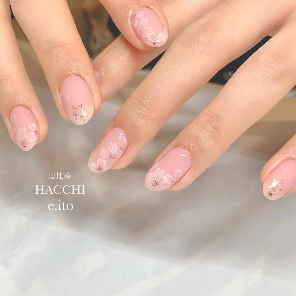 桜のふんわりアート