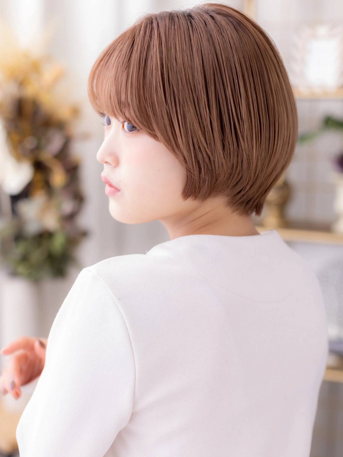 ミルクティブラウンのコンパクトショート
