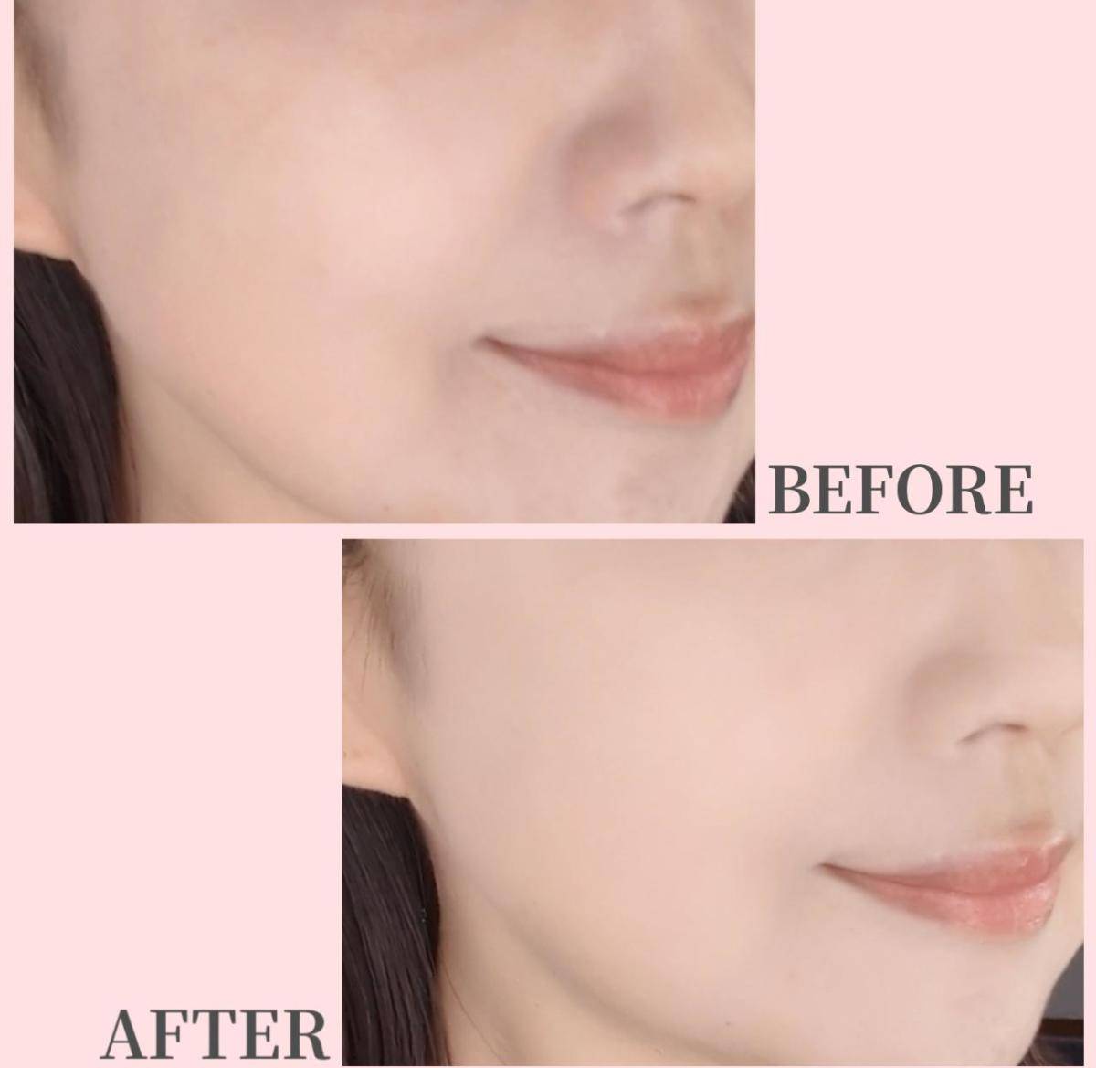 エトヴォスミネラルエアリータッチファンデーションビフォーアフター画像