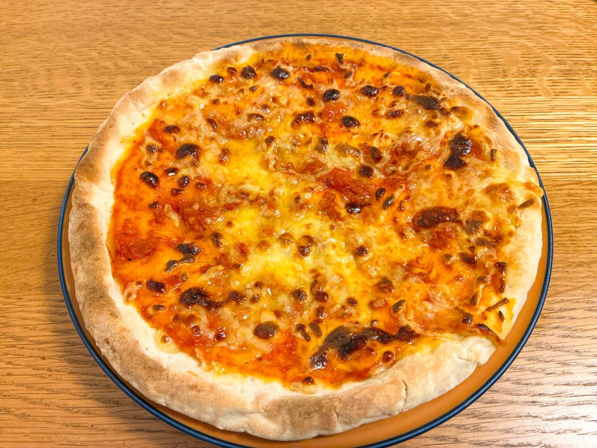 食べ応えのあるピザ生地だよ♪