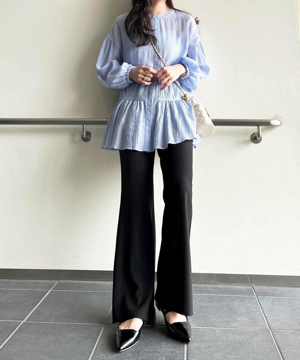 冬コーデの女性