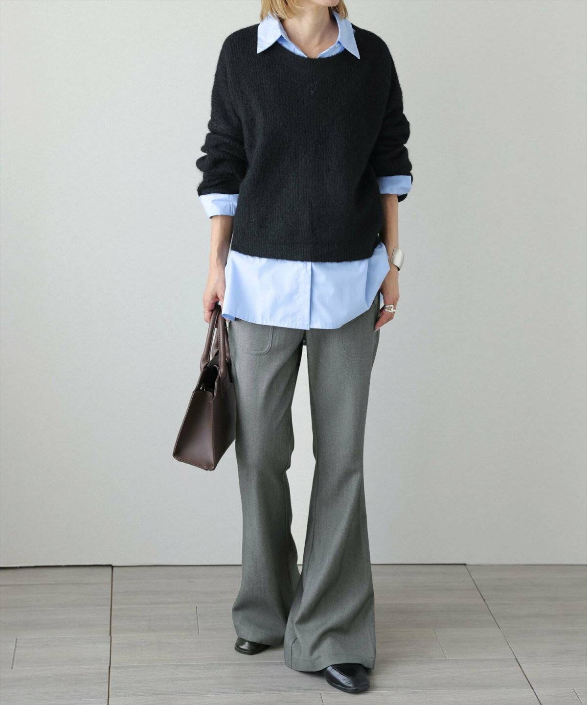 冬コーデの女性