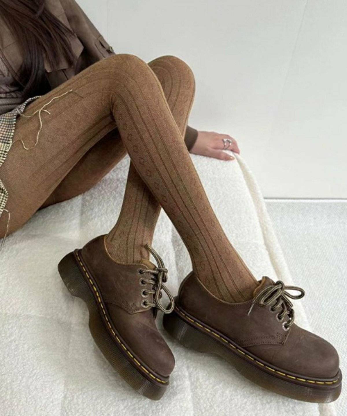 冬コーデの女性