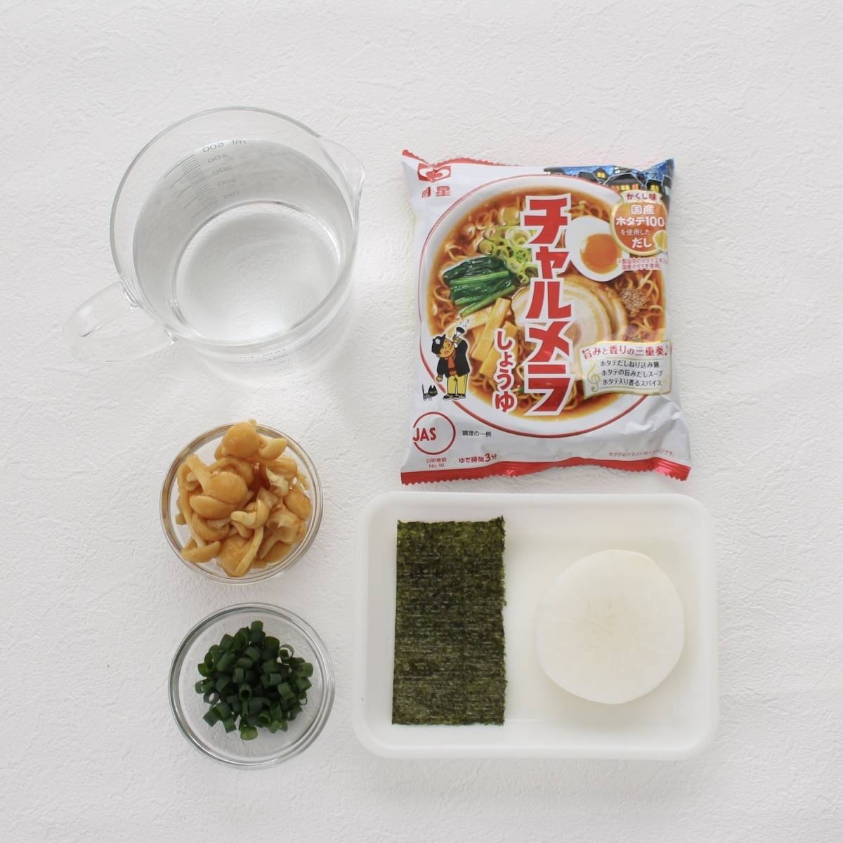 チャルメラ公式の「なめこおろしチャルメラ」のレシピ