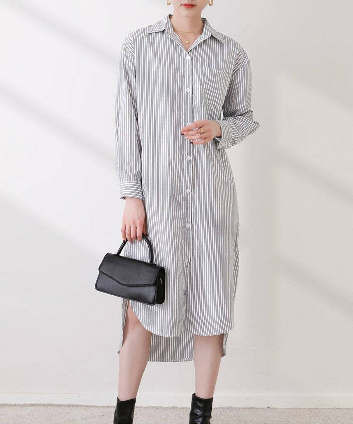 春コーデの女性