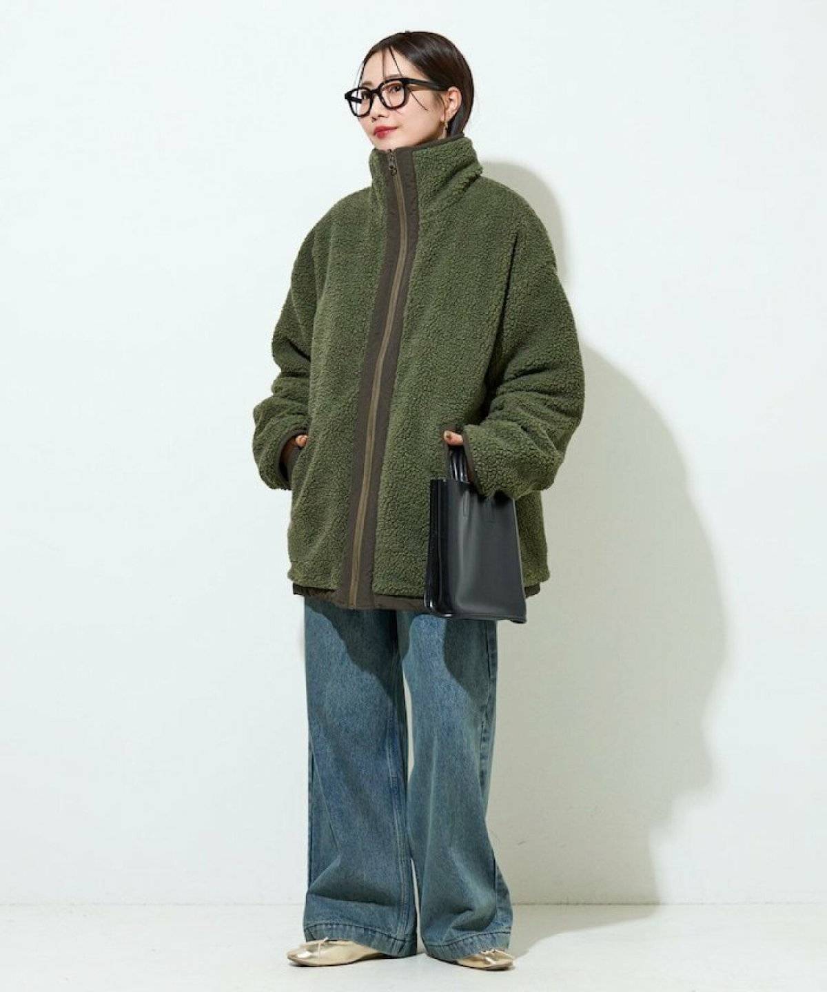 冬コーデの女性
