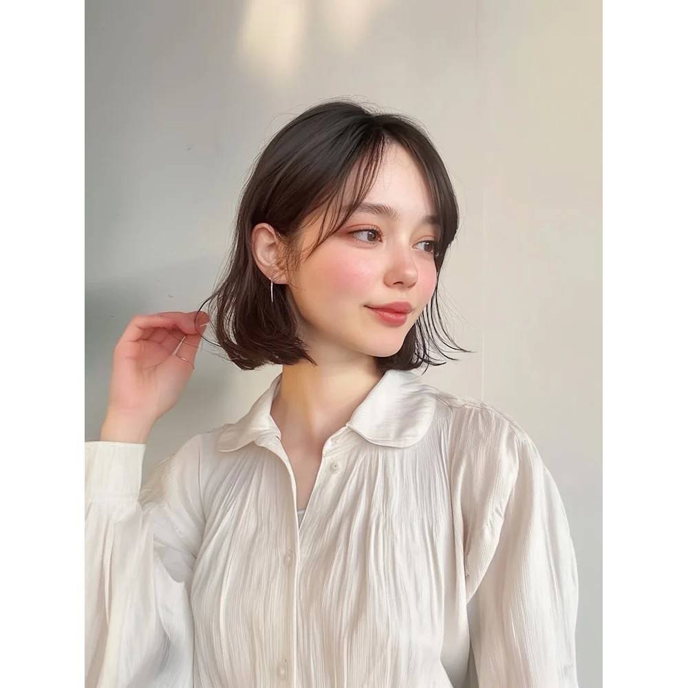 センターパート×クラシカルボブ