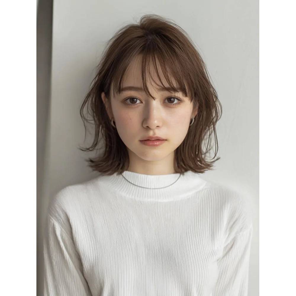 立体感満載なくびれレイヤーボブ