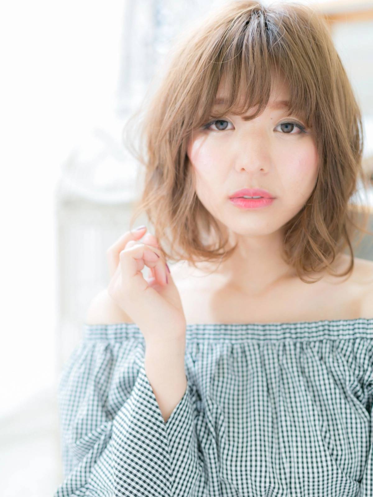 くせ毛風ほつれカールボブ