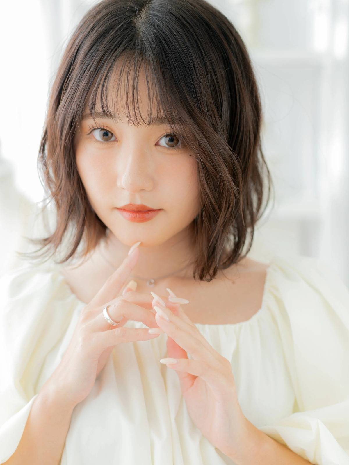 大人可愛いゆるふわボブ