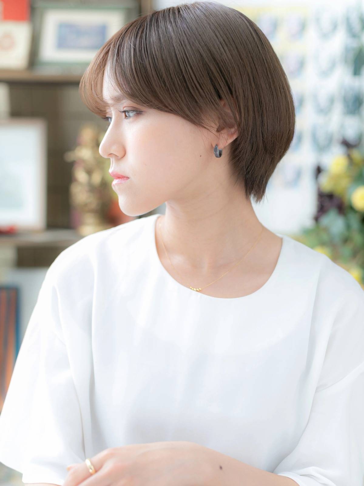 まとまりやすいマッシュボブ