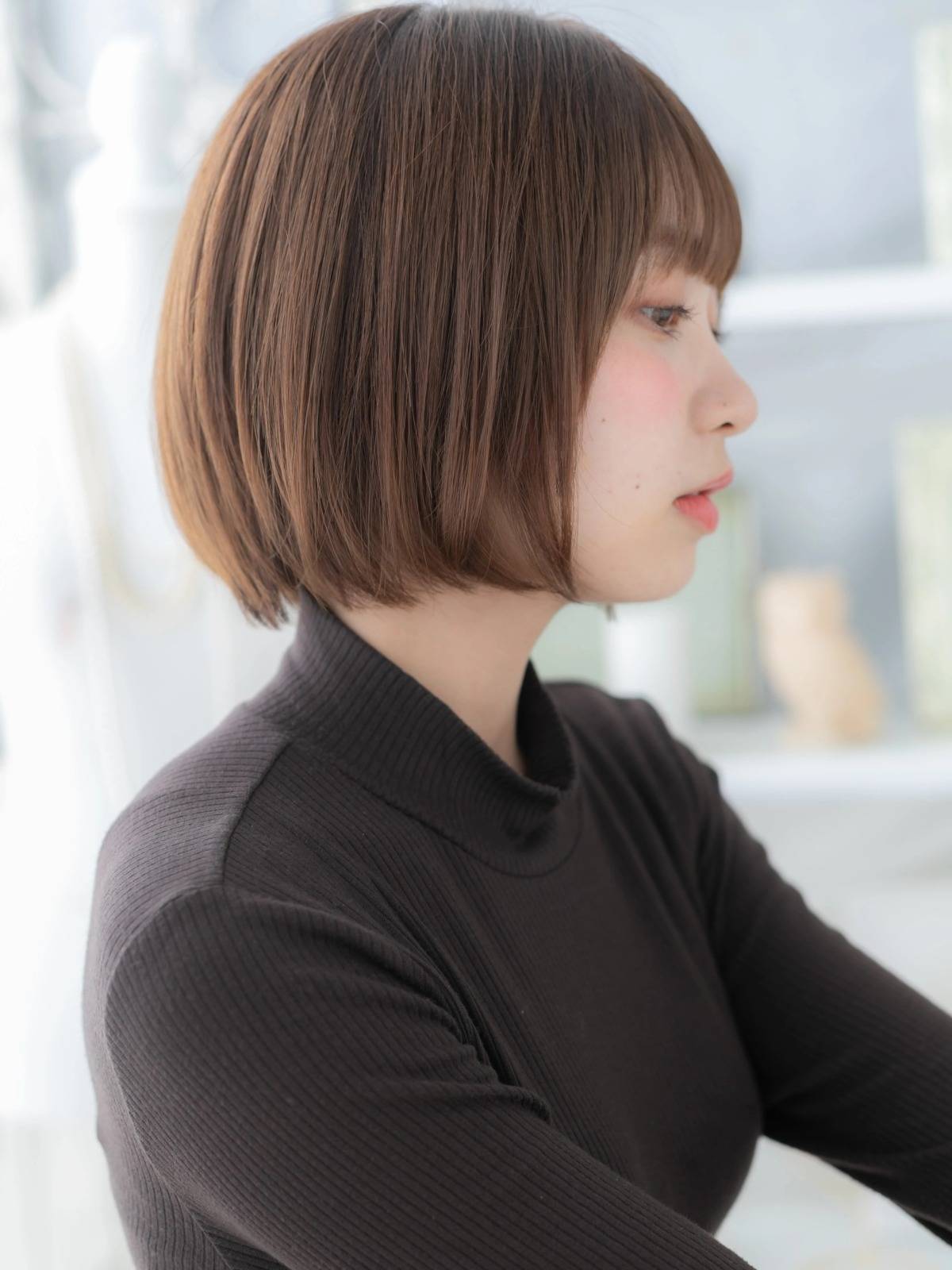 まとまりやすいシンプルボブ