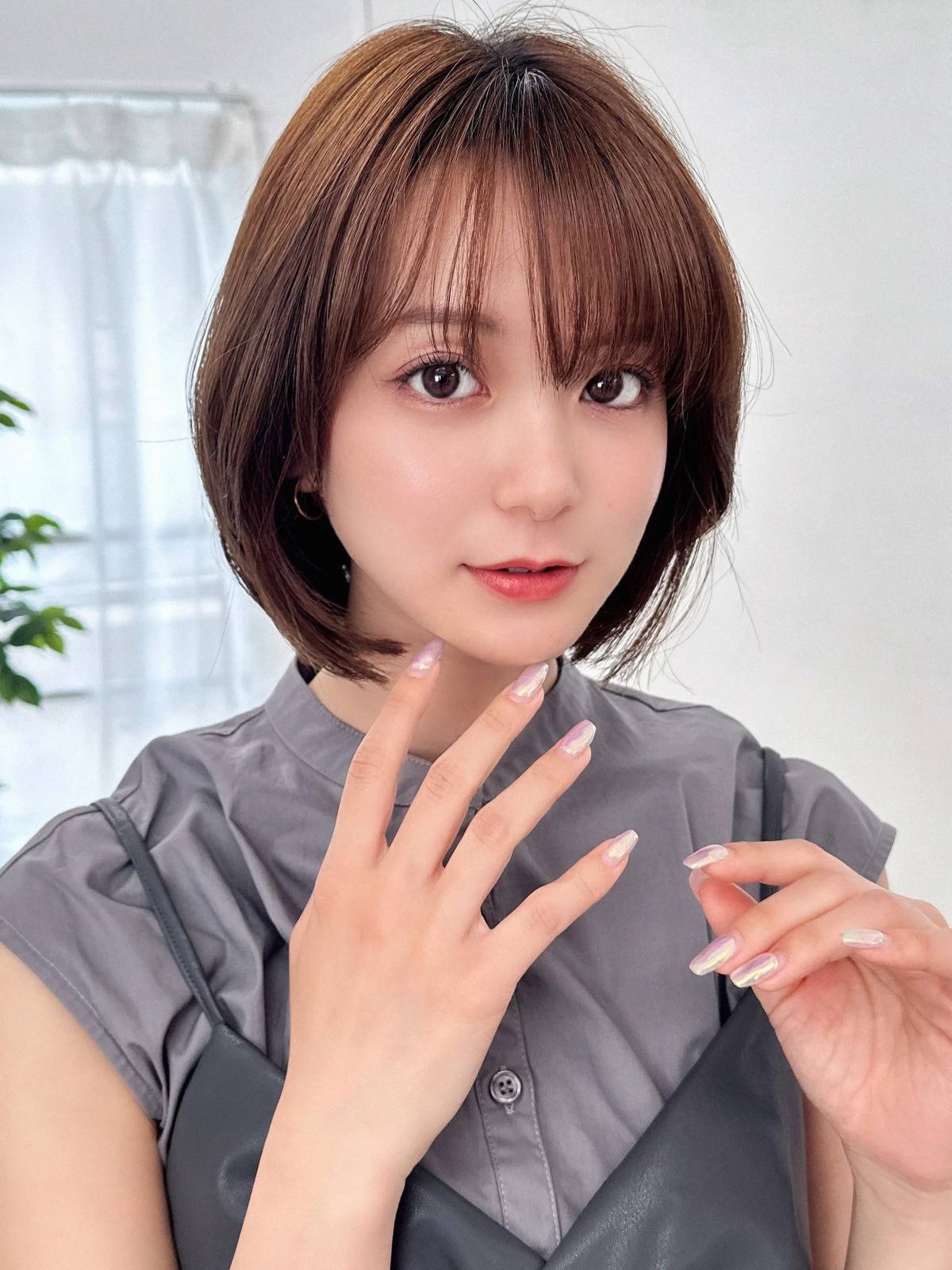 ショコラブラウンのツヤボブ