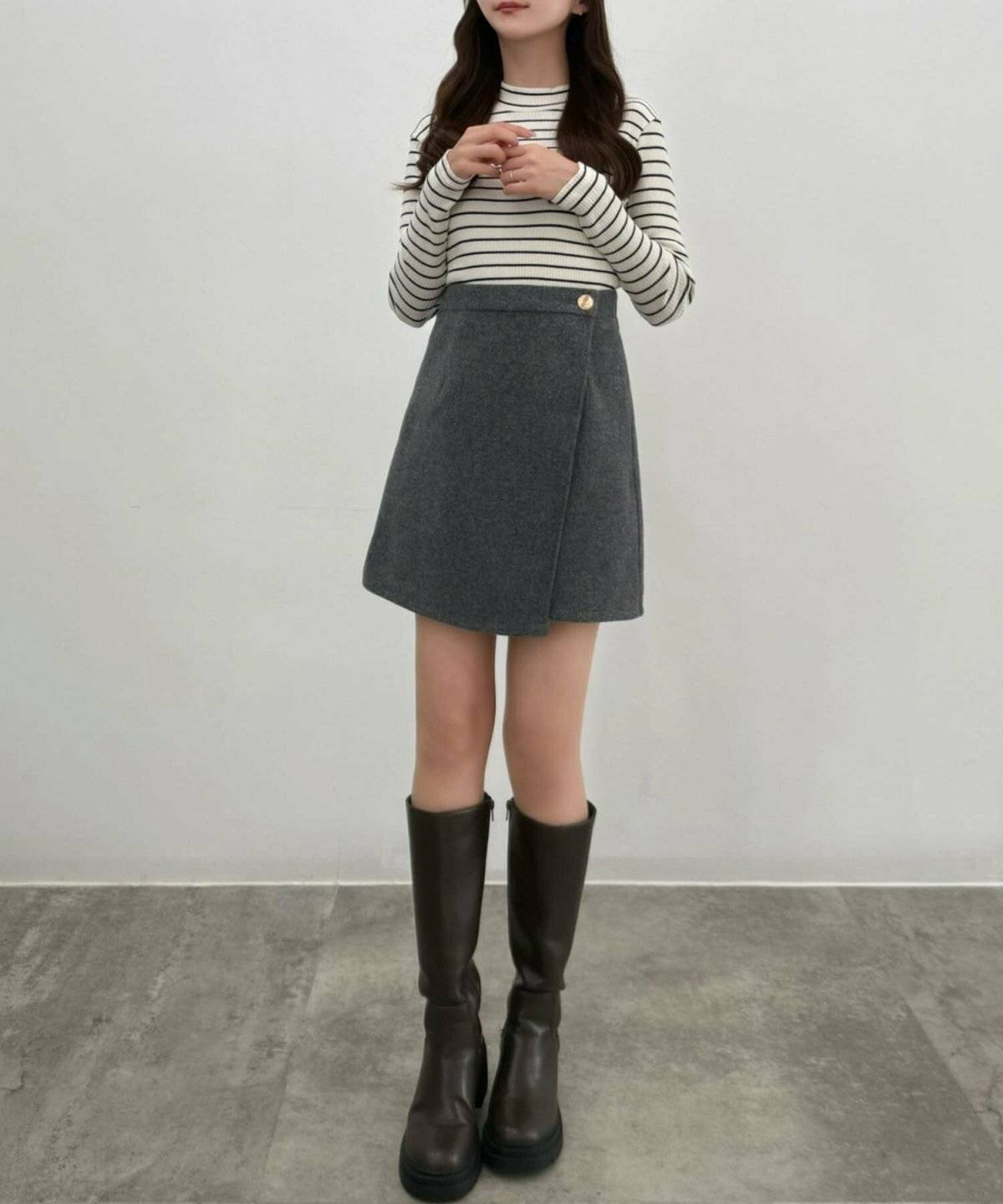 冬コーデの女性