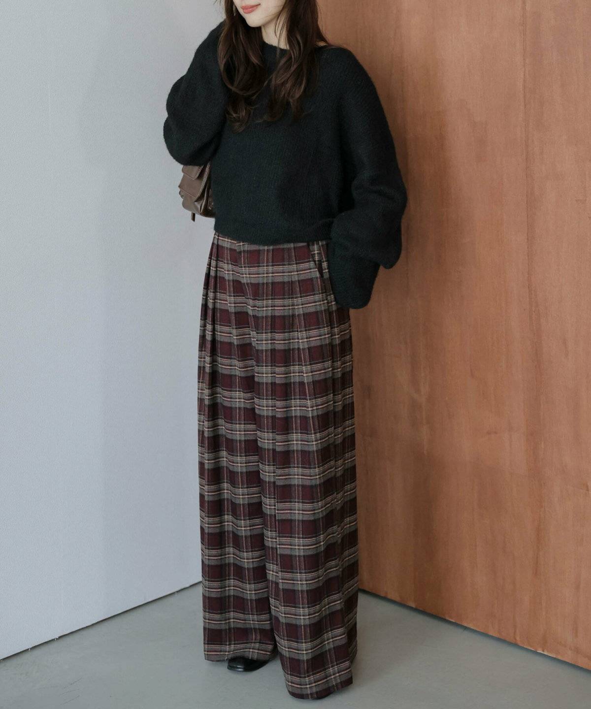 冬コーデの女性