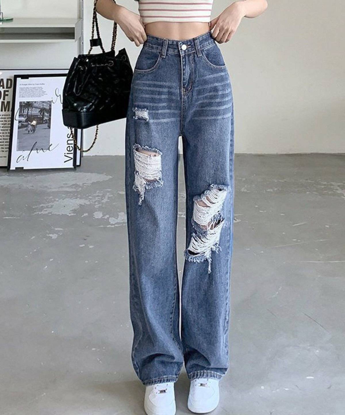 デニムパンツコーデ