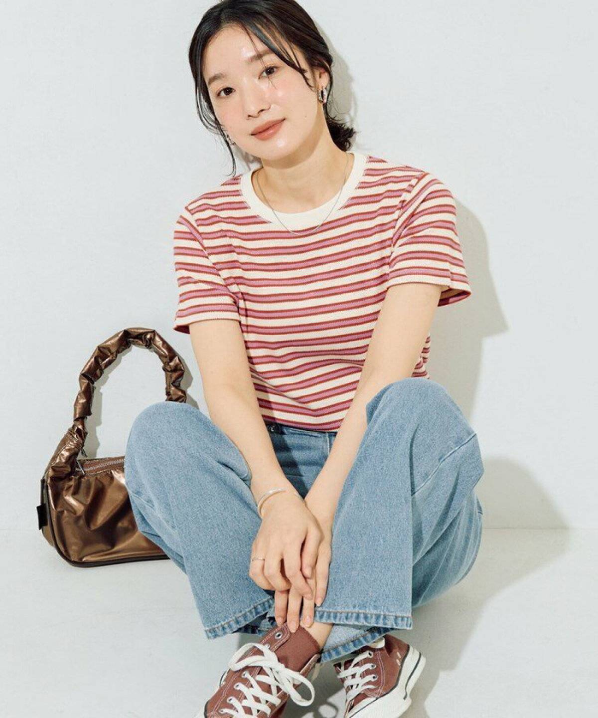 デニムパンツコーデ