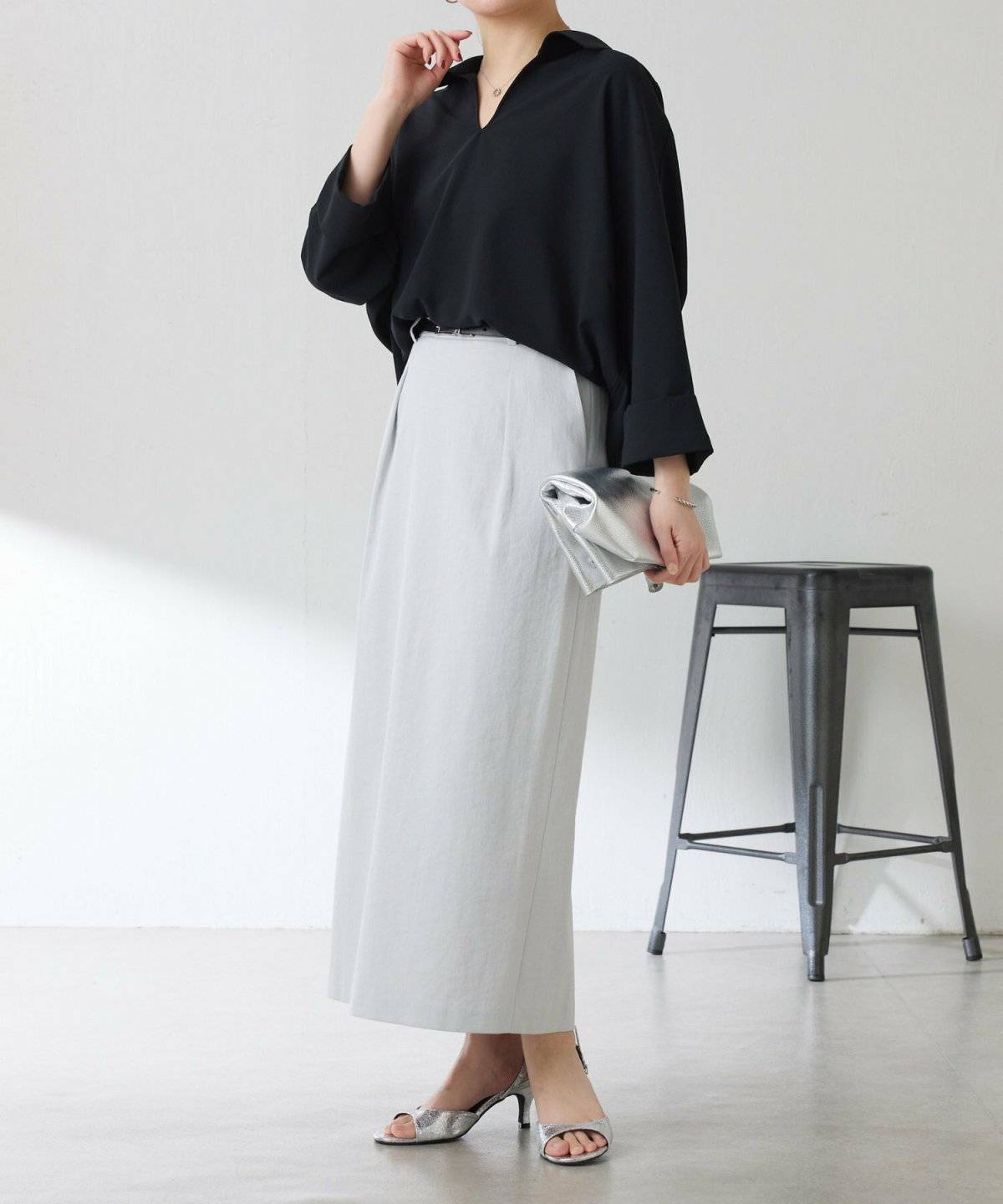 夏コーデの女性