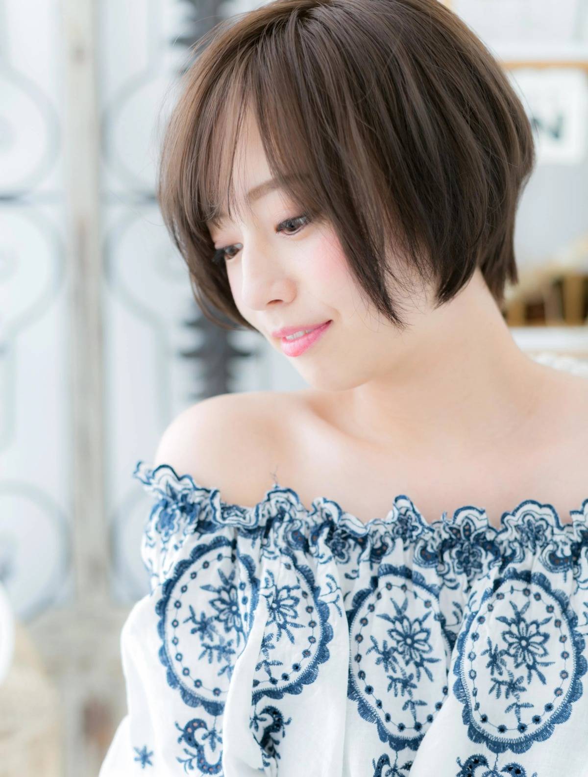 前下がりのナチュラルボブ