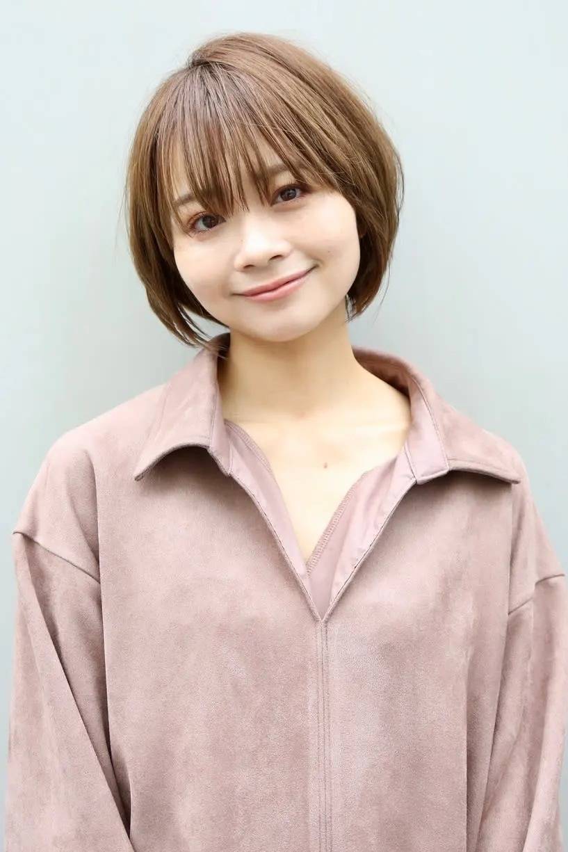 シンプルな丸みショート