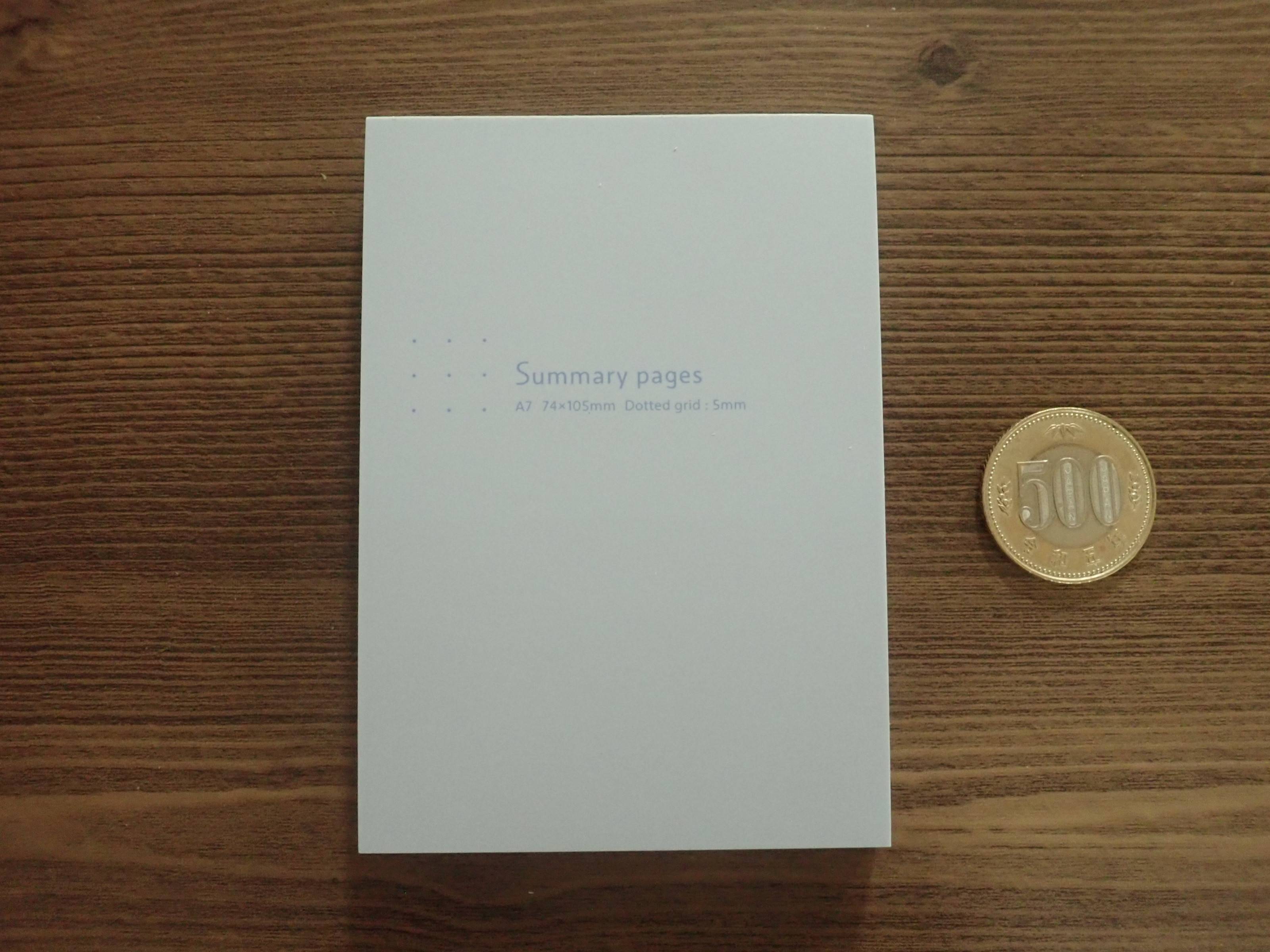 ダイソーのメモパッド(A7、ブルー)