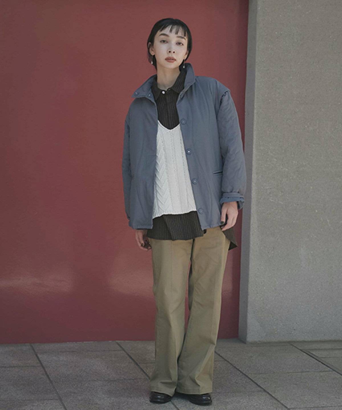 冬コーデの女性