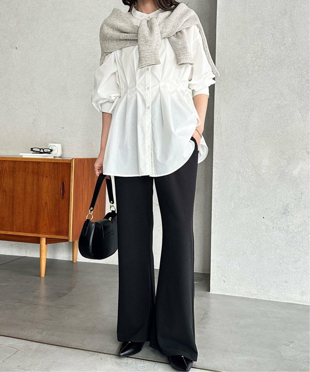 冬コーデの女性