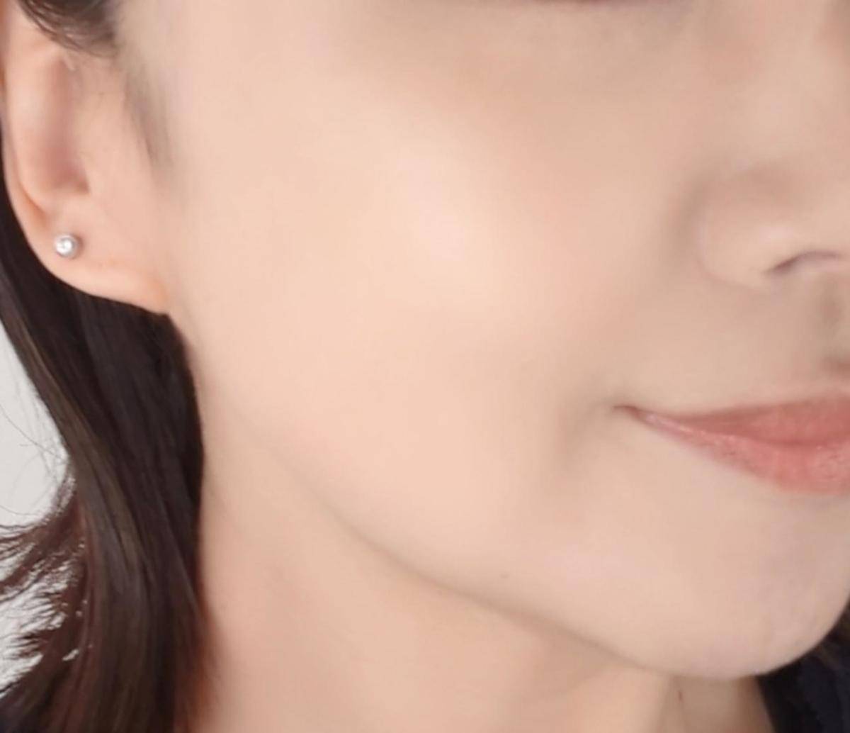 マックスタジオラディアンスセラムファンデーション塗布後