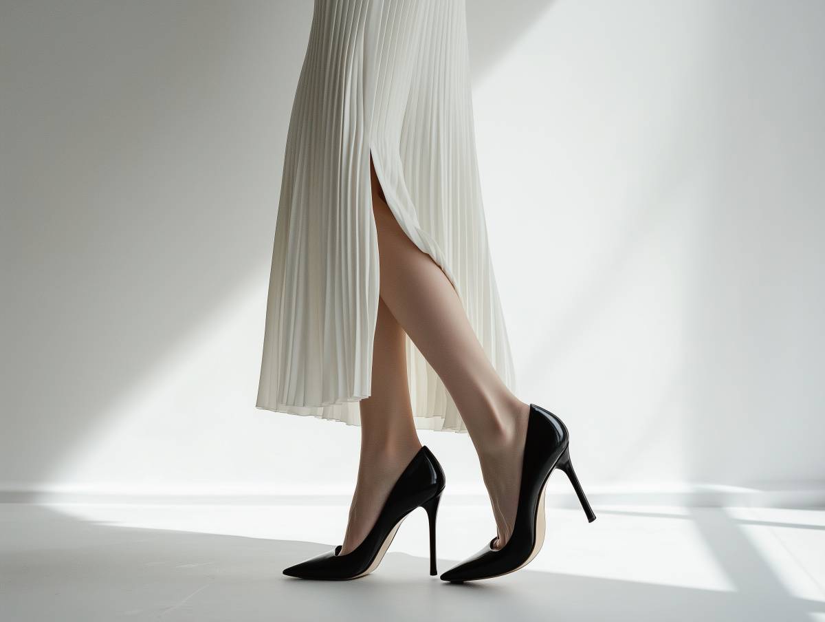 グラマーな女性の足元