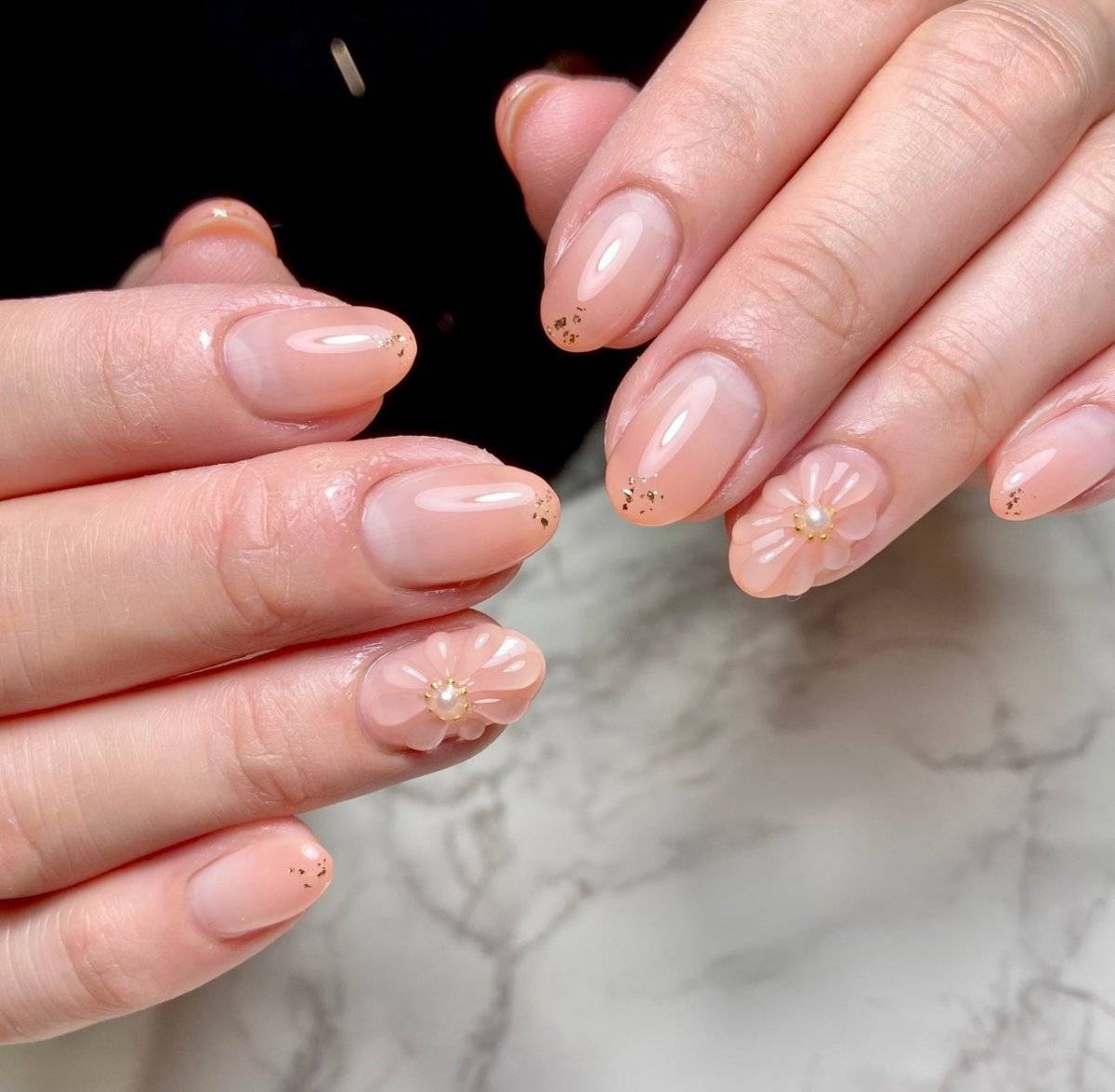 コーラルオレンジネイル