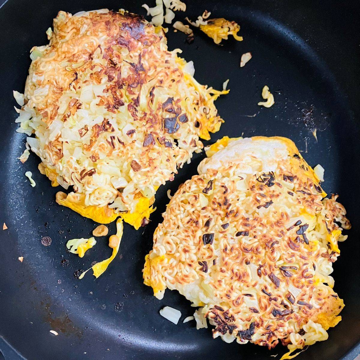 サッポロ一番公式の「サッポロ一番 香ばしみそお好み焼き」のレシピ