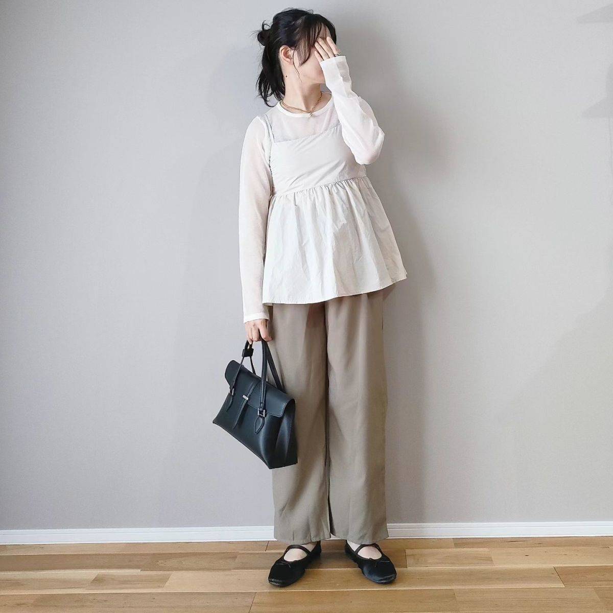 トップスの重ね着が◎