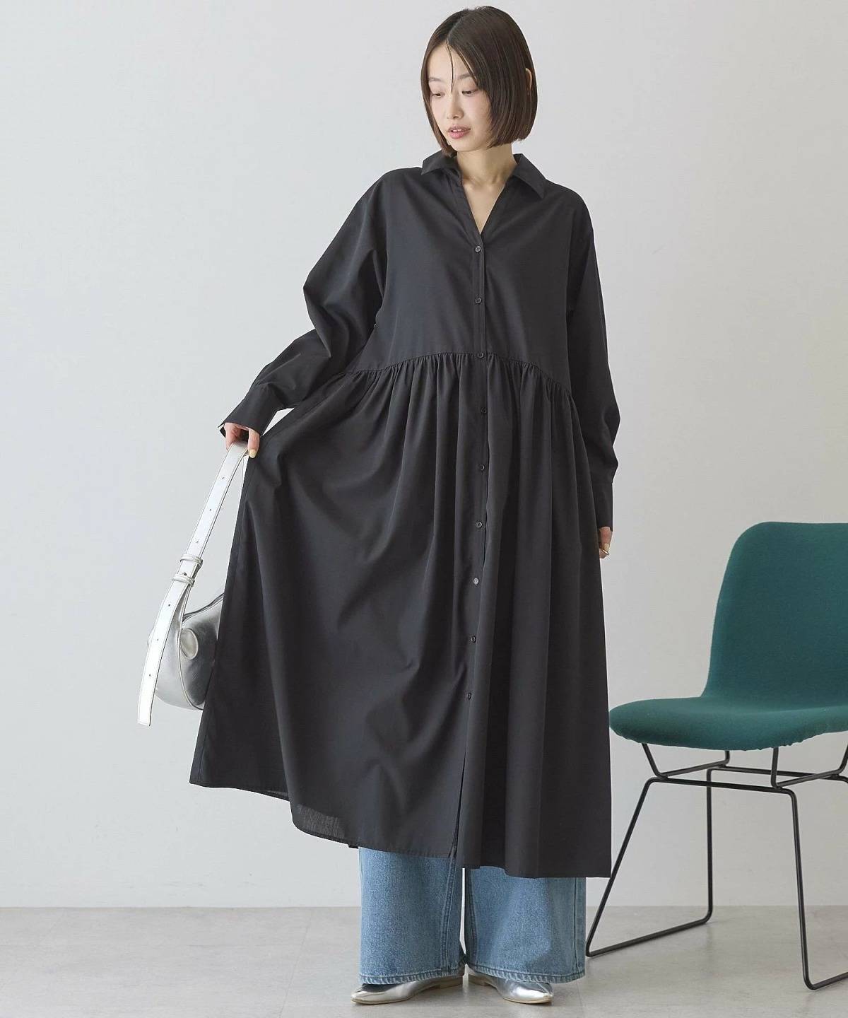 AMERICAN HOLIC ギャザーシャツワンピース