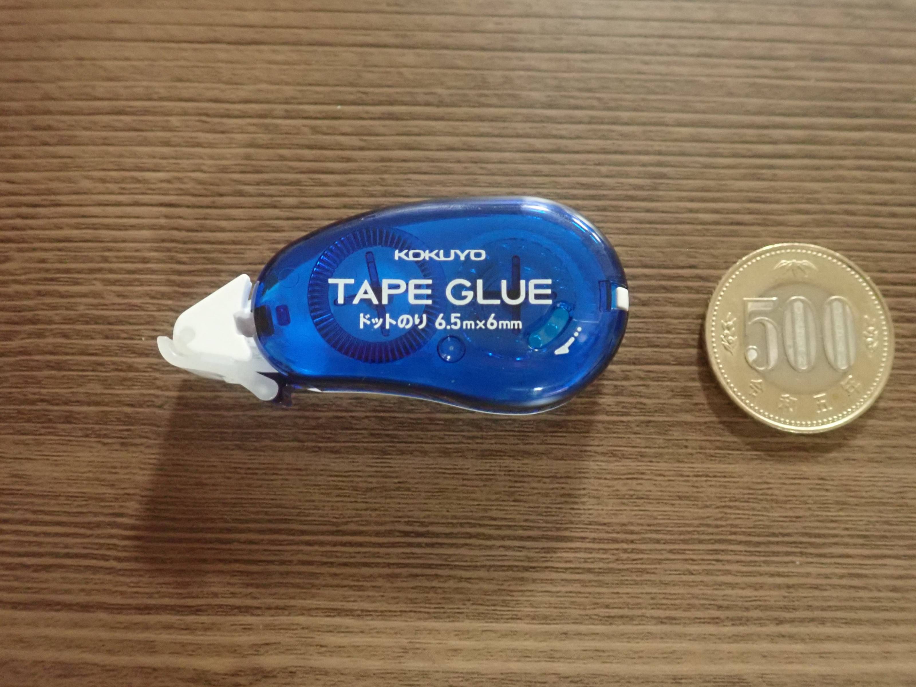 ダイソーのテープのり ドット柄