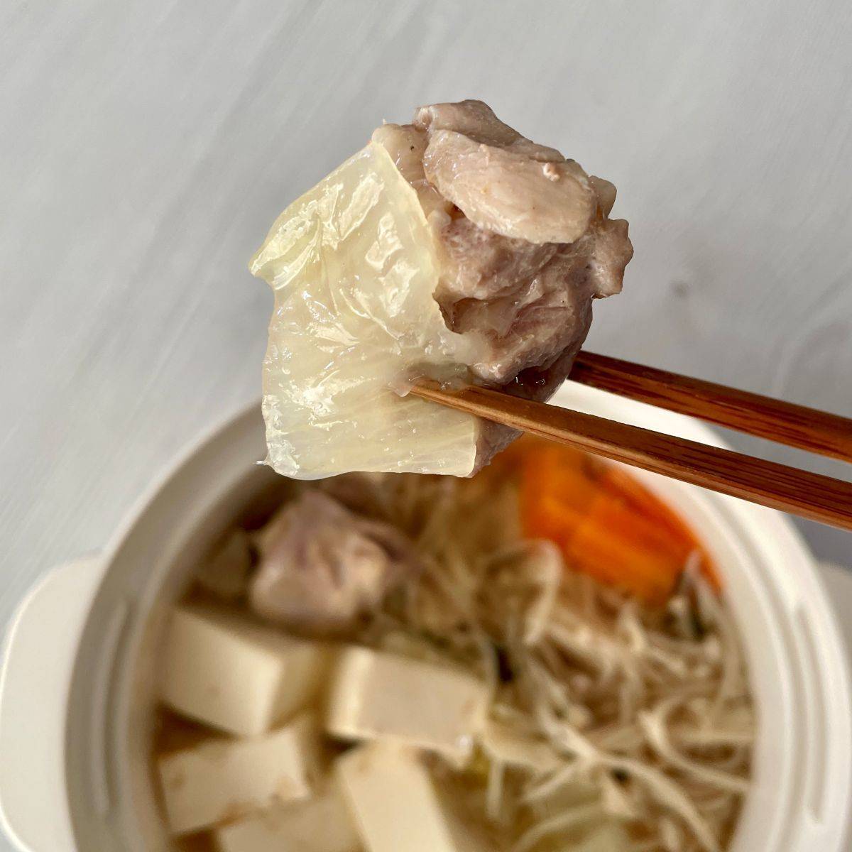 永谷園公式の「鶏肉と白菜の小鍋」のレシピ