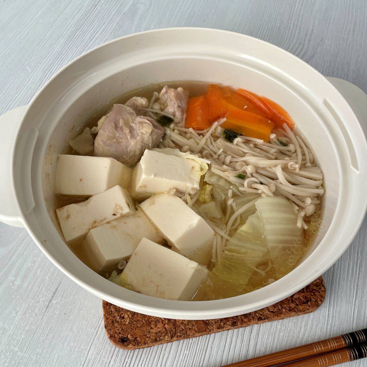 永谷園公式の「鶏肉と白菜の小鍋」のレシピ