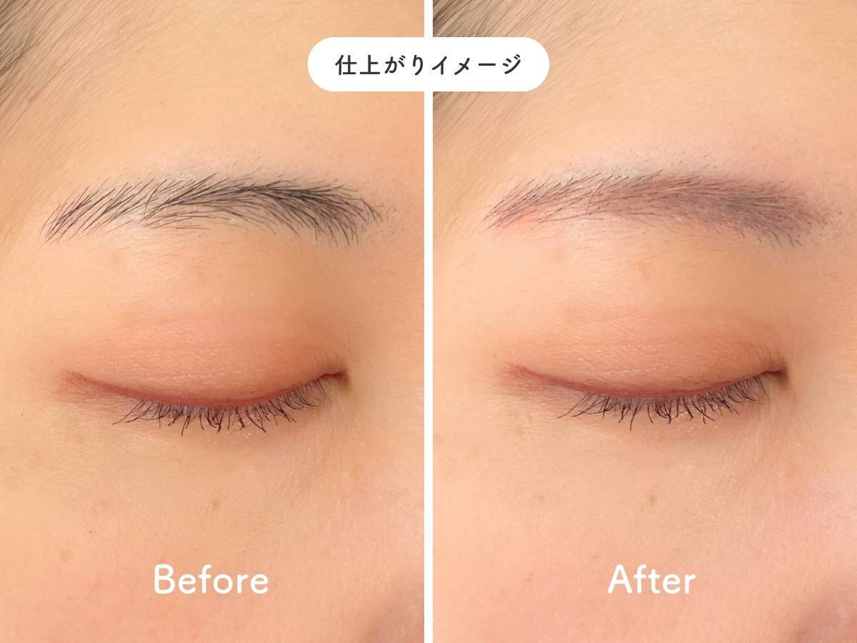 ロムアンド ハンオールブロウカラ 10ブロッサムグレーの仕上がりイメージ