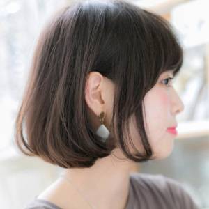  暗髪ワンカールボブ 