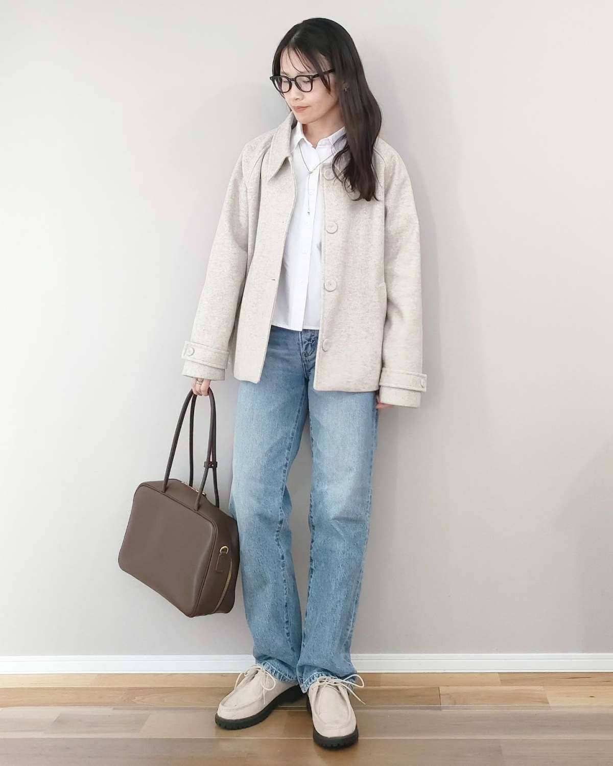 ジャケット×デニムパンツ