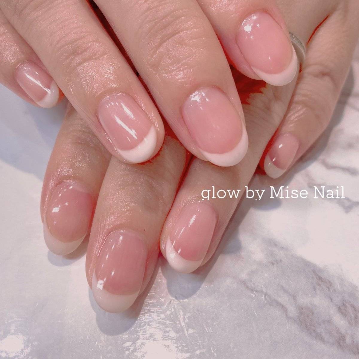 ピーチピンクネイル