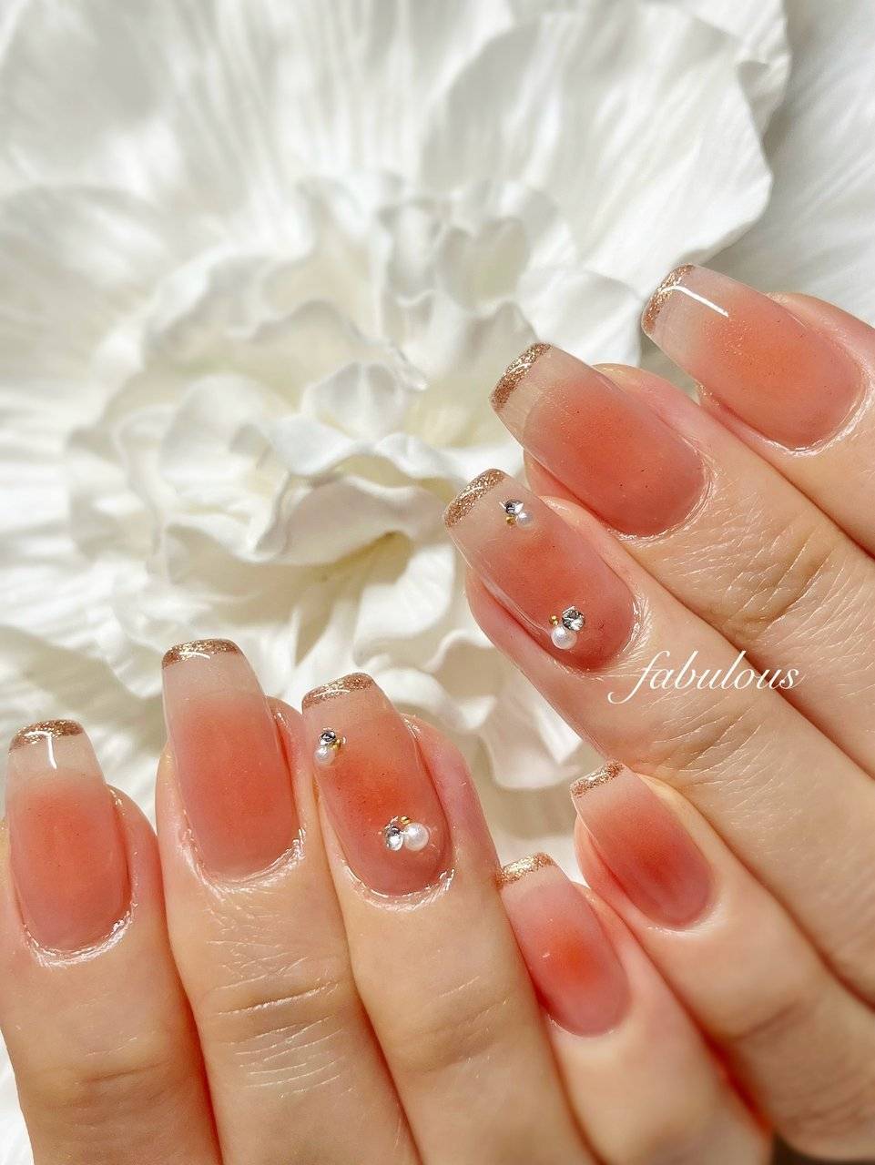 コーラルオレンジネイル