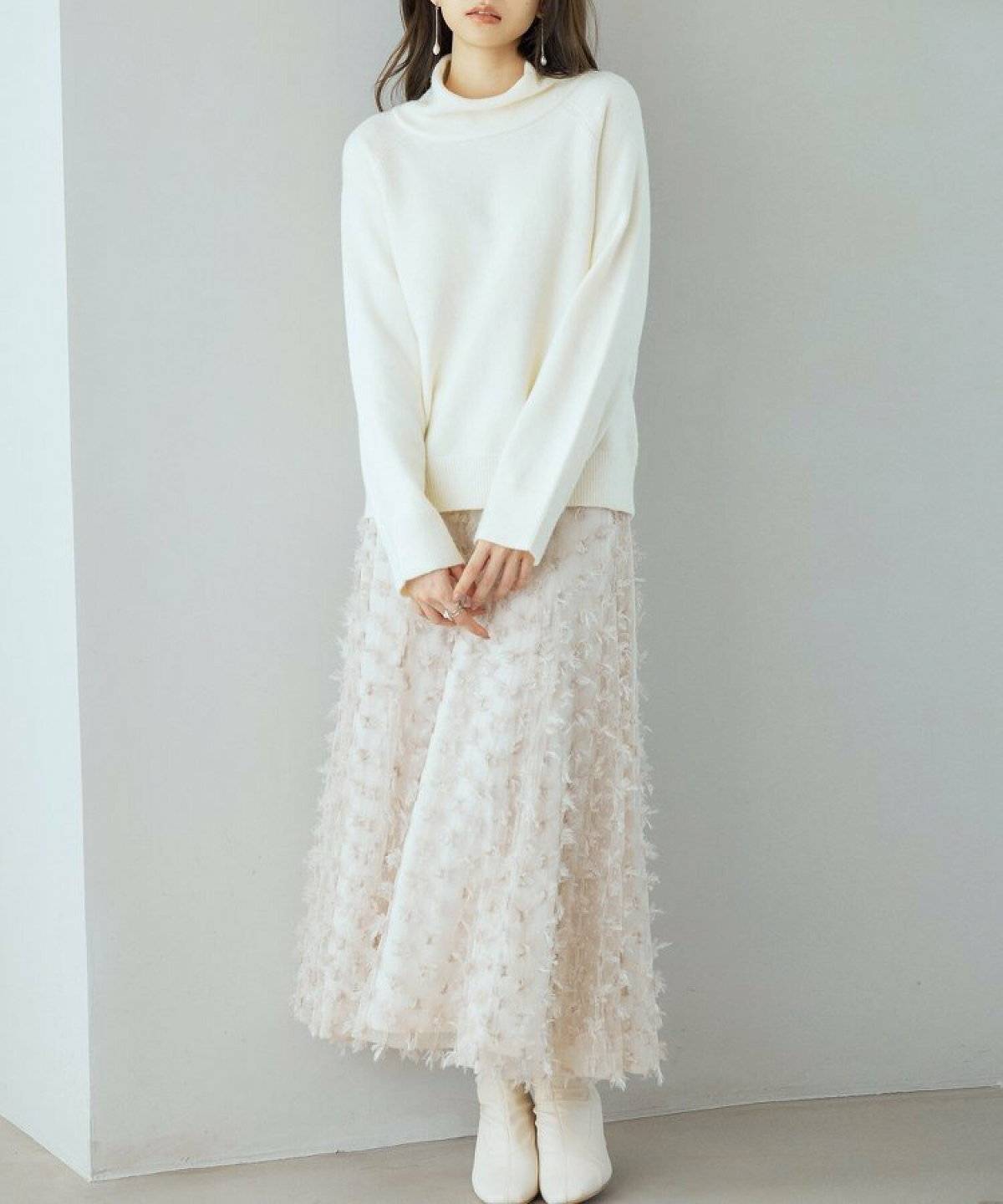 冬コーデの女性