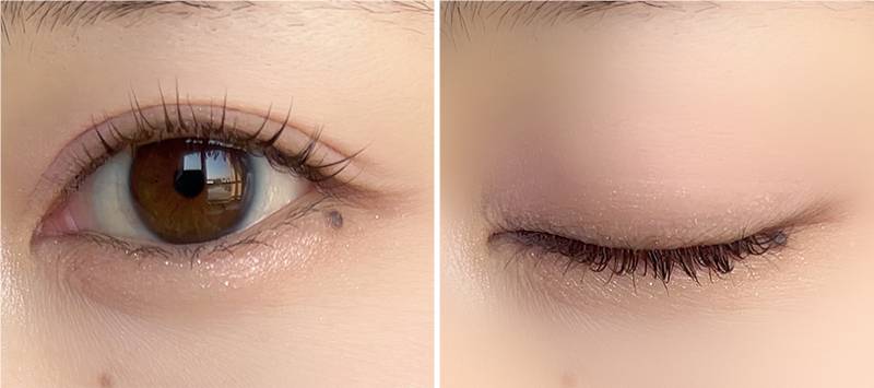 2aNアイシャドウを目に塗った画像