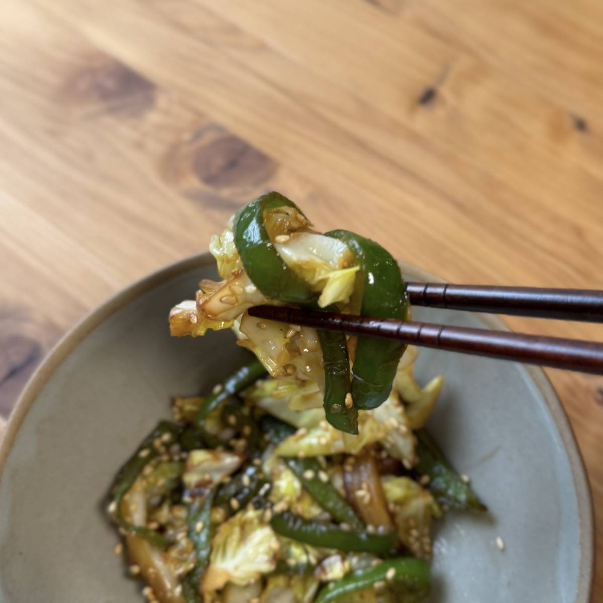 JAグループ公式の「ピーマン＆キャベツの味ﾎﾟﾝ和え」のレシピ