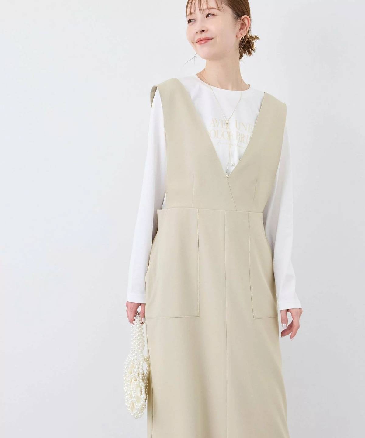 ROPE' PICNIC デザインポケットジャンパースカート