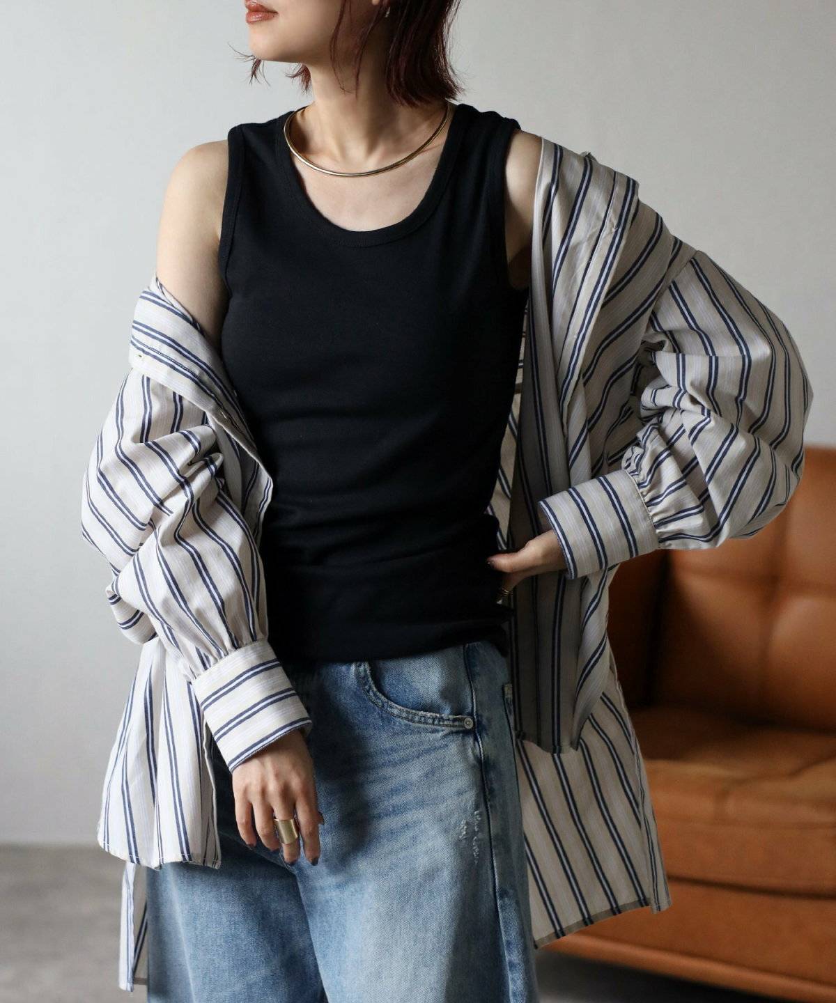 ノースリーブコーデ