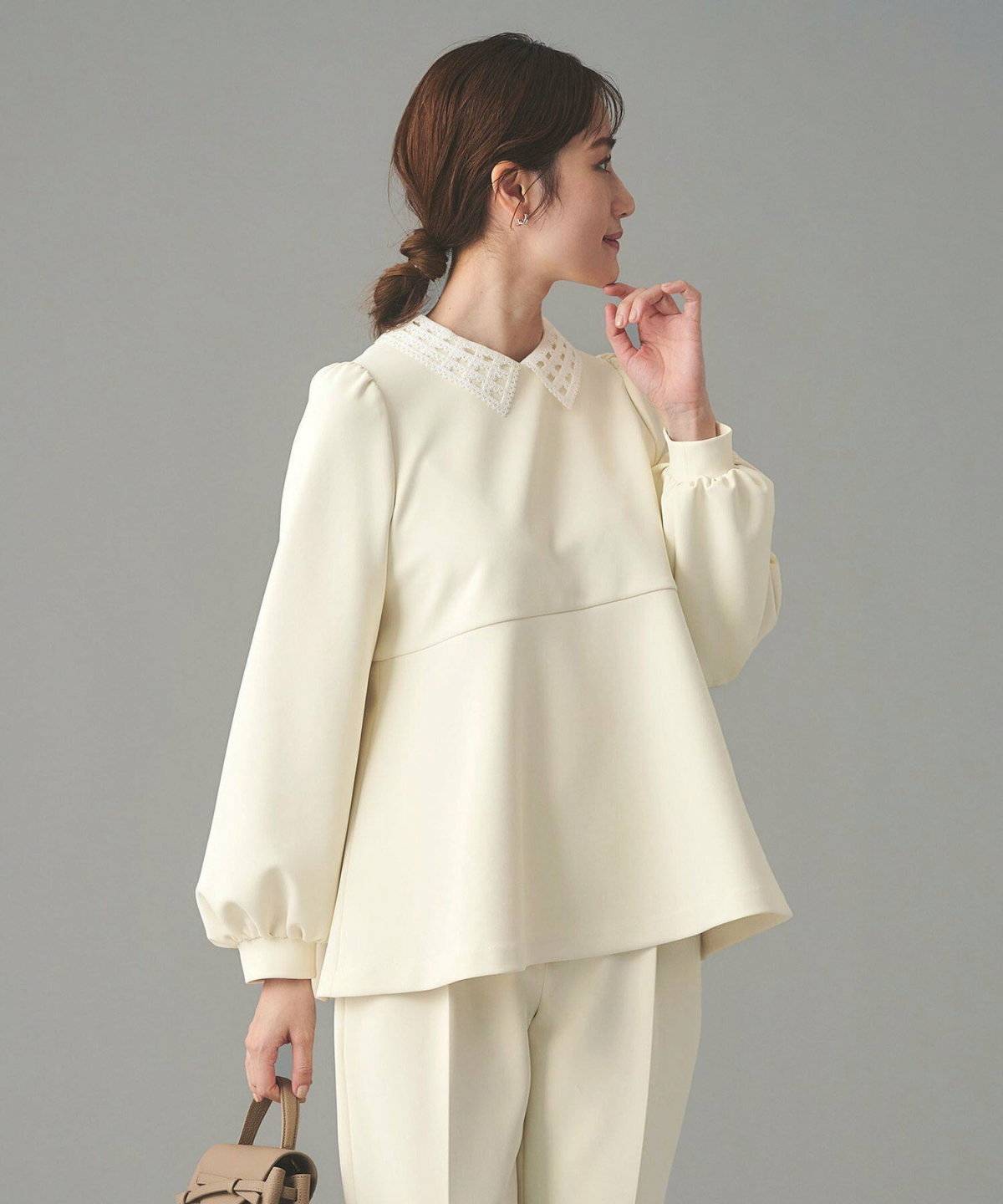 UNITED ARROWS SPONGY ペプラム ブラウス